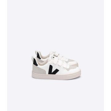 Veja V-10 CWL Kids' Sneakers White Black | NZ 866TCE